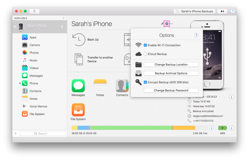 iMazing 2.9 – Ứng dụng quản lý thiết bị iOS chuyên nghiệp