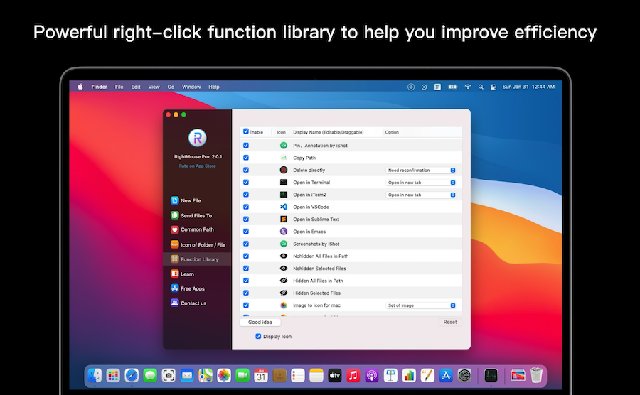 iRightMouse Pro – Trình tuỳ biến menu chuột phải xịn xò