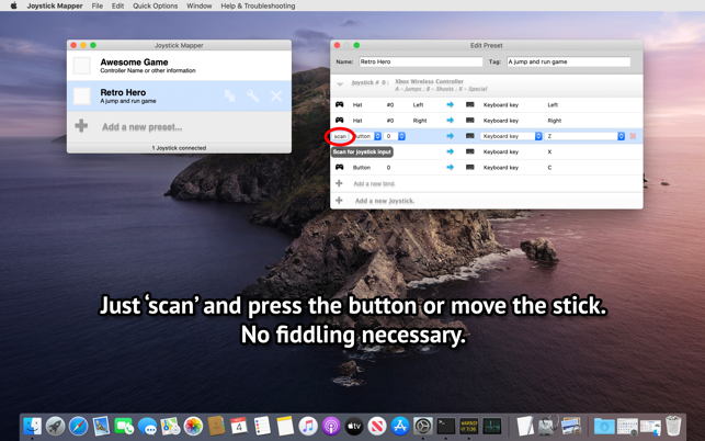 Joystick Mapper – Cấu hình tay cầm chơi game trên Mac