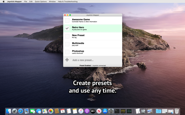 Joystick Mapper – Cấu hình tay cầm chơi game trên Mac