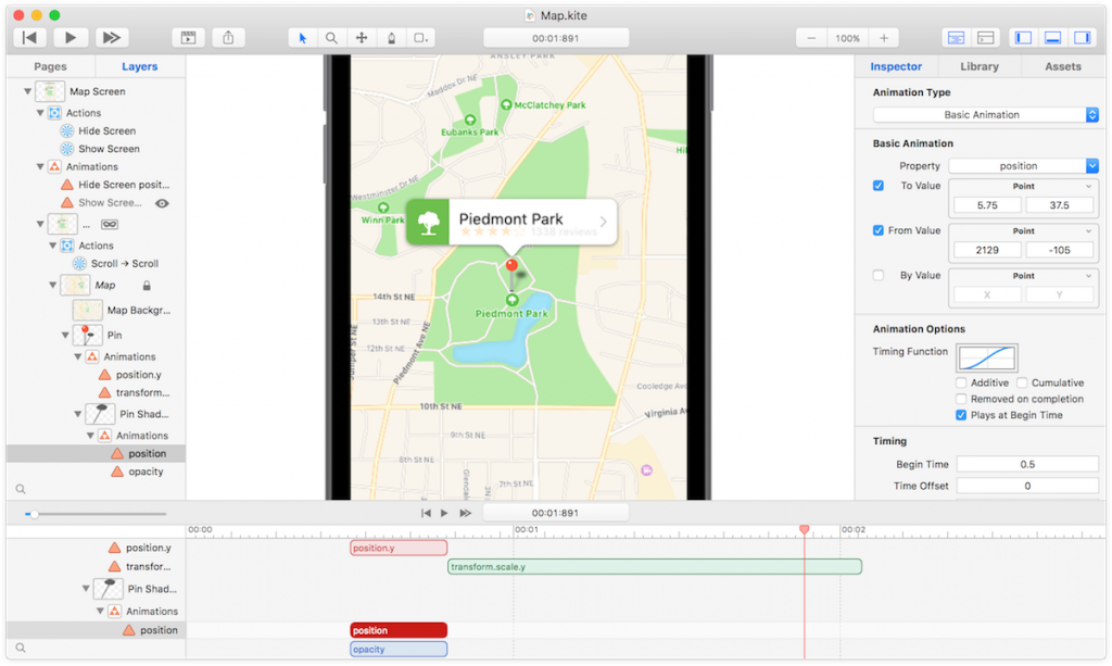 Kite Compositor – Công cụ Animation và prototyping cho macOS và iOS