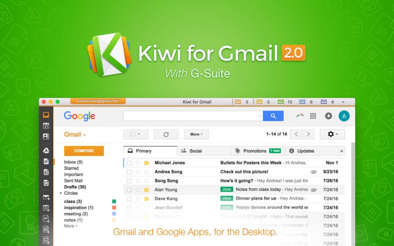 Kiwi for Gmail – Ứng dụng Gmail trên Mac