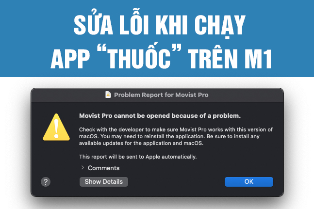 Sửa lỗi crash khi cài một số app “thuốc” trên M1