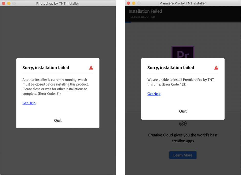 Xử lý một số lỗi khi cài bộ phần mềm của Adobe trên Mac