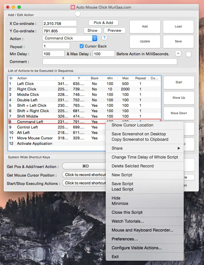 Murgaa Auto Mouse Click – Phần mềm click chuột tự động