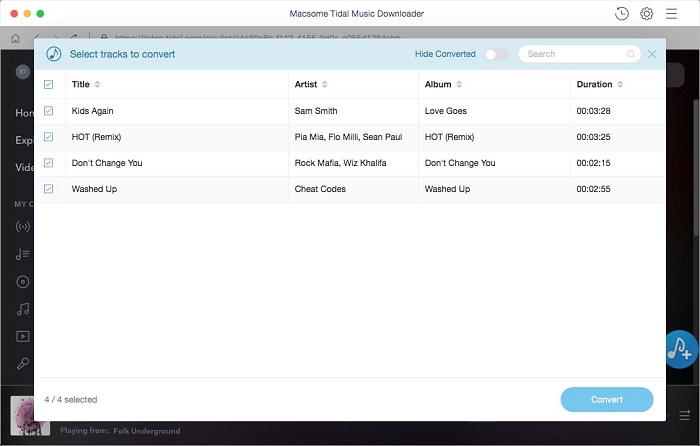 Macsome Tidal Music Downloader – ứng dụng tải nhạc từ Tidal