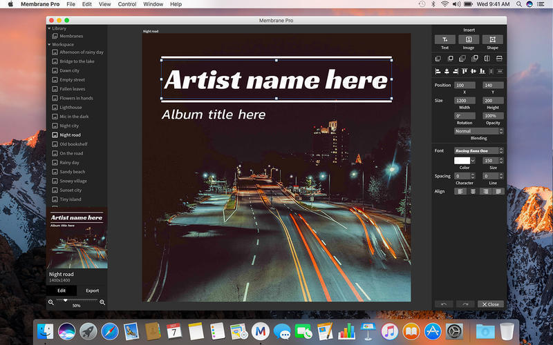 Membrane Pro – Ứng dụng thiết kế Artwork cho Album đơn giản