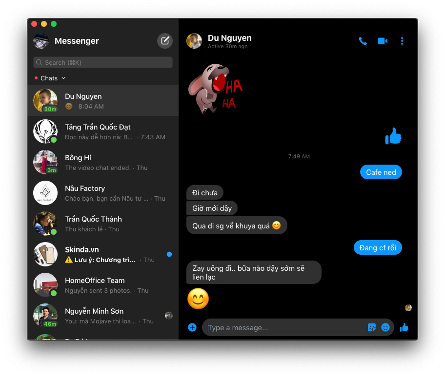 Facebook Messenger chính chủ trên Mac App Store