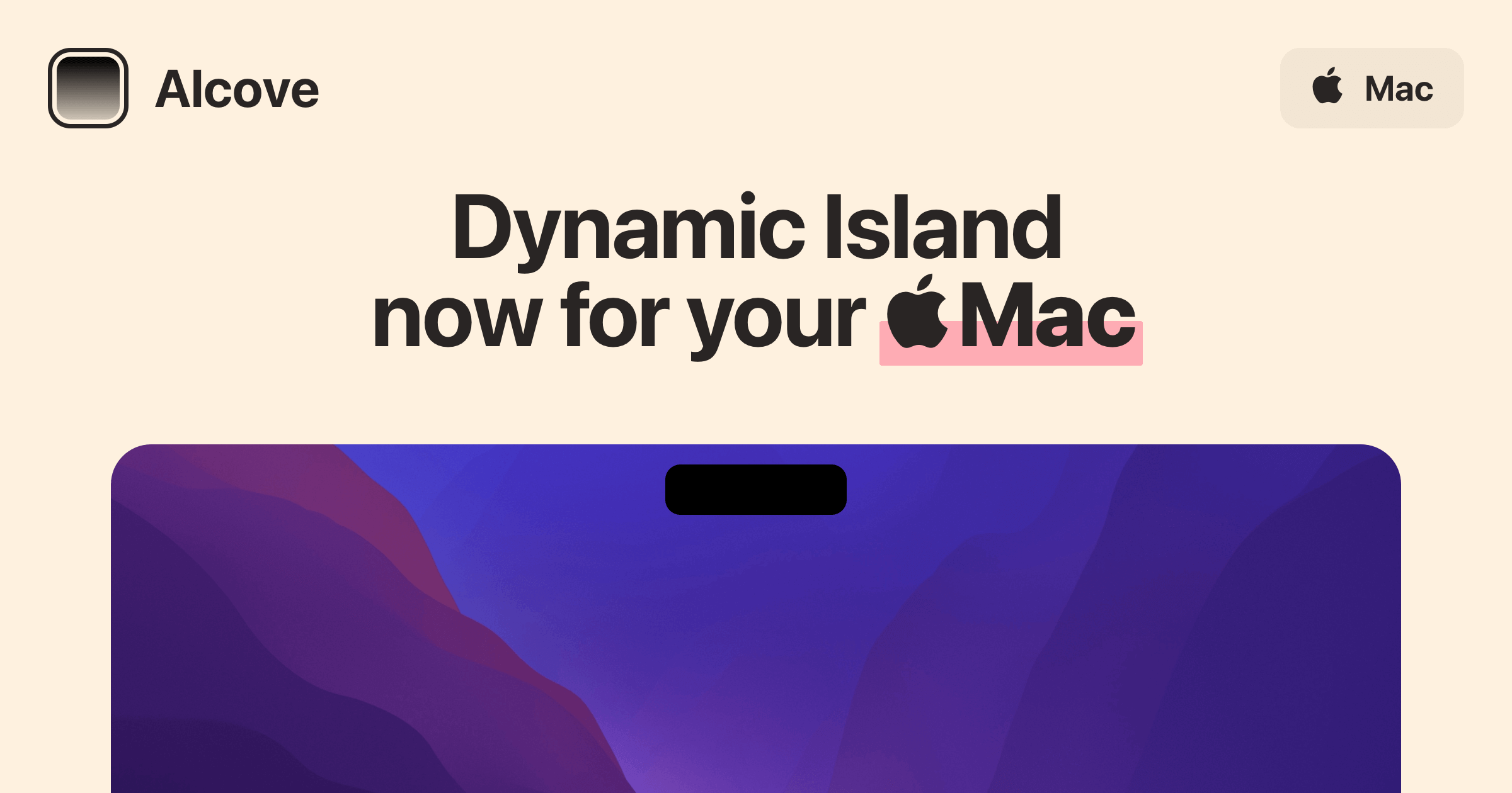 Alcove – Dynamic Island cho Mac