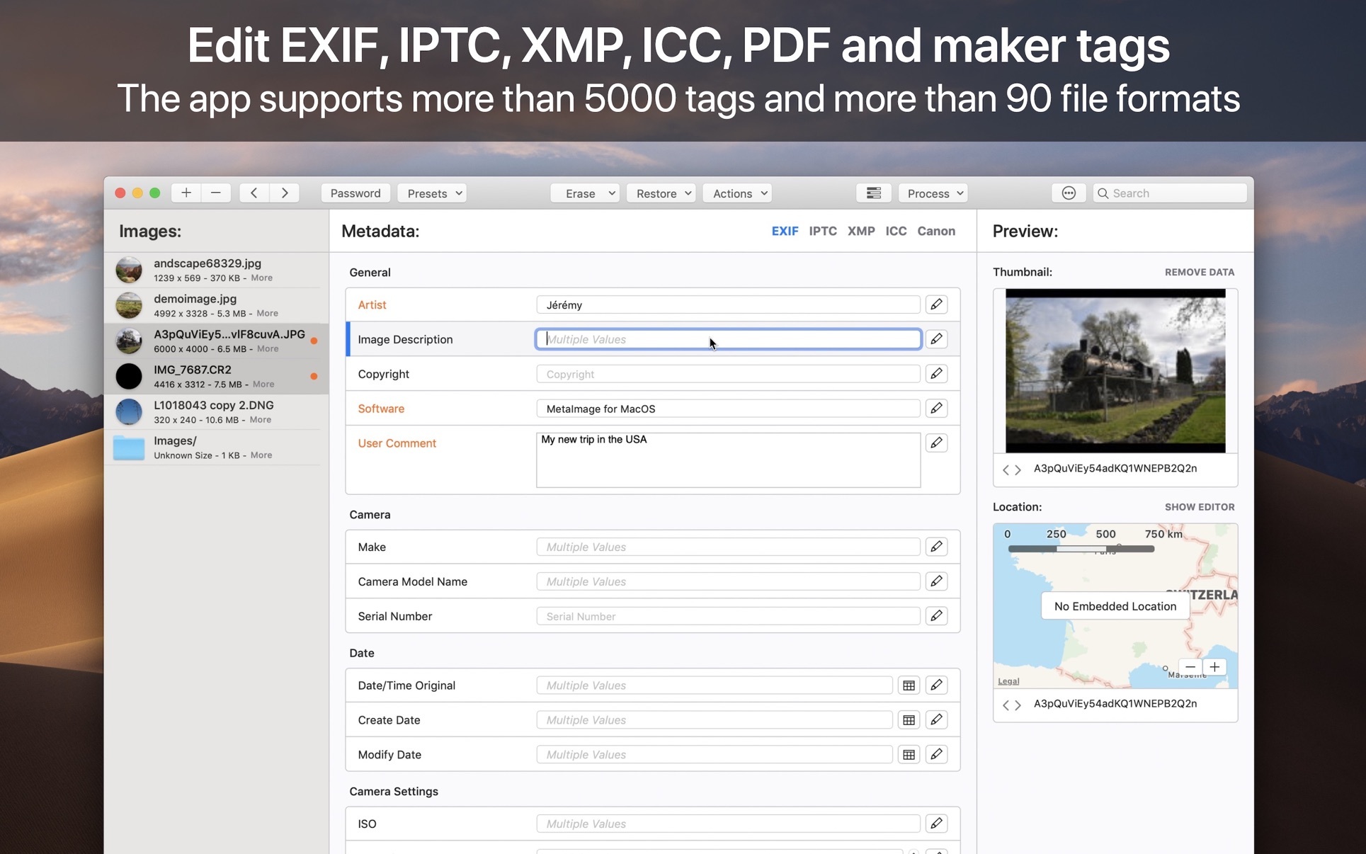MetaImage – Công cụ quản lý, chỉnh sửa mọi thông tin của ảnh