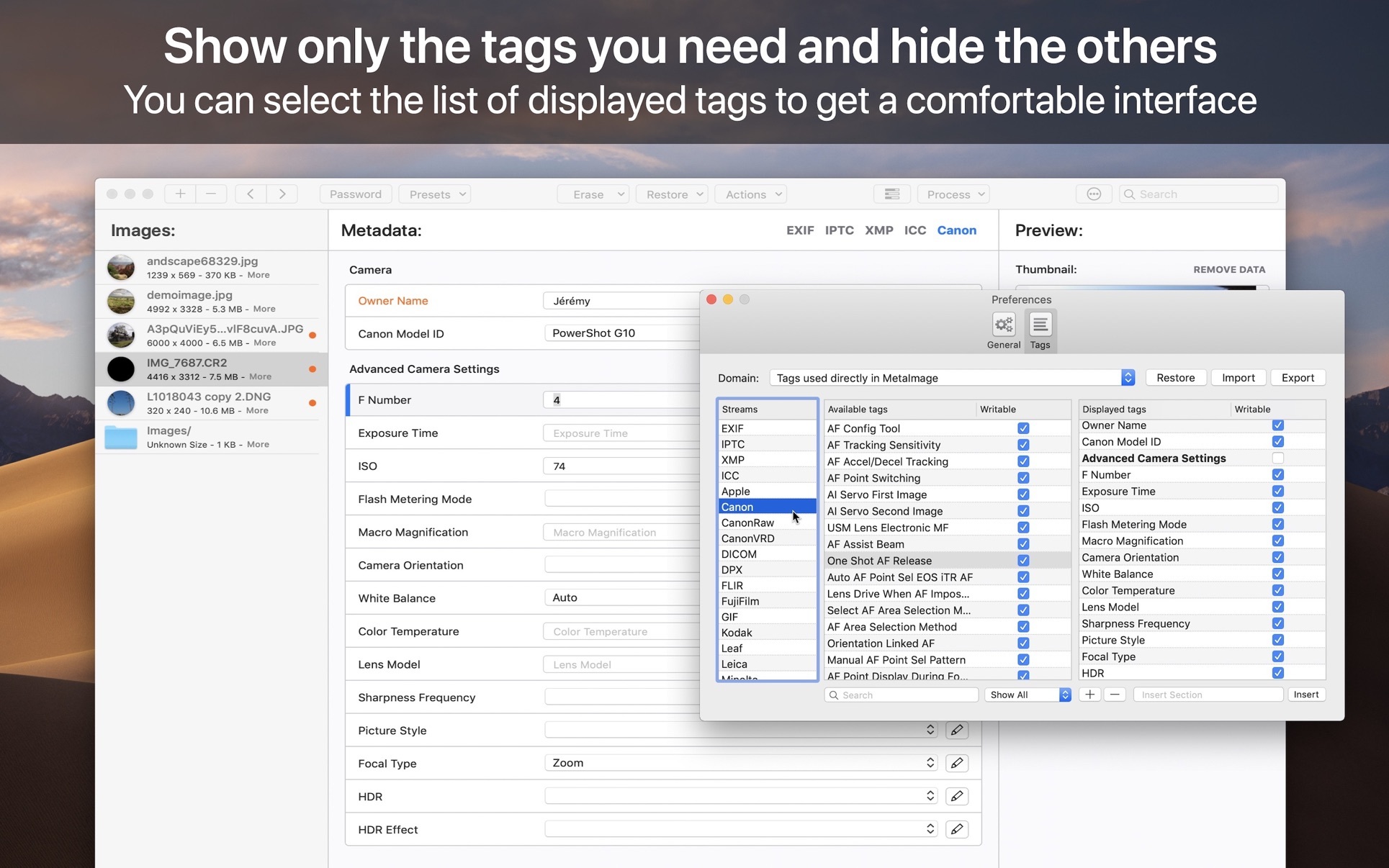 MetaImage – Công cụ quản lý, chỉnh sửa mọi thông tin của ảnh