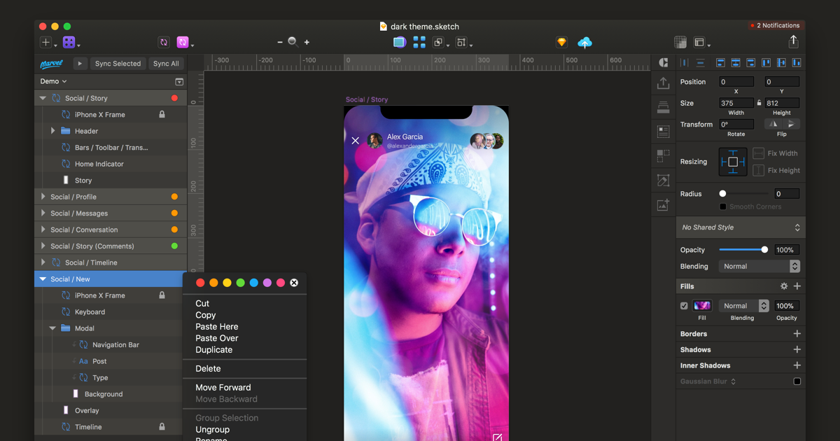 Midnight – Dark Theme cho Sketch