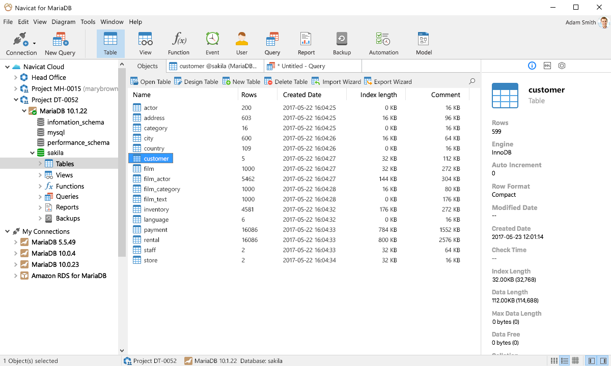 Navicat for MariaDB – Công cụ quản lý MariaDB