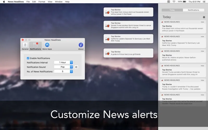 News Headlines – Google News trên Menubar