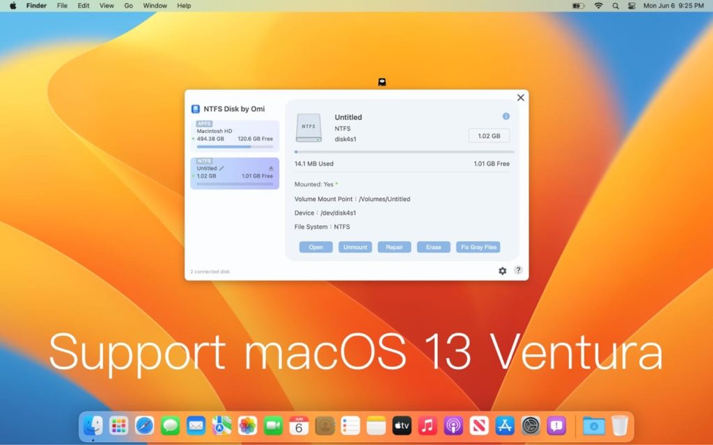 NTFS Disk by Omi NTFS – Giúp ghi dữ liệu lên phân vùng NTFS