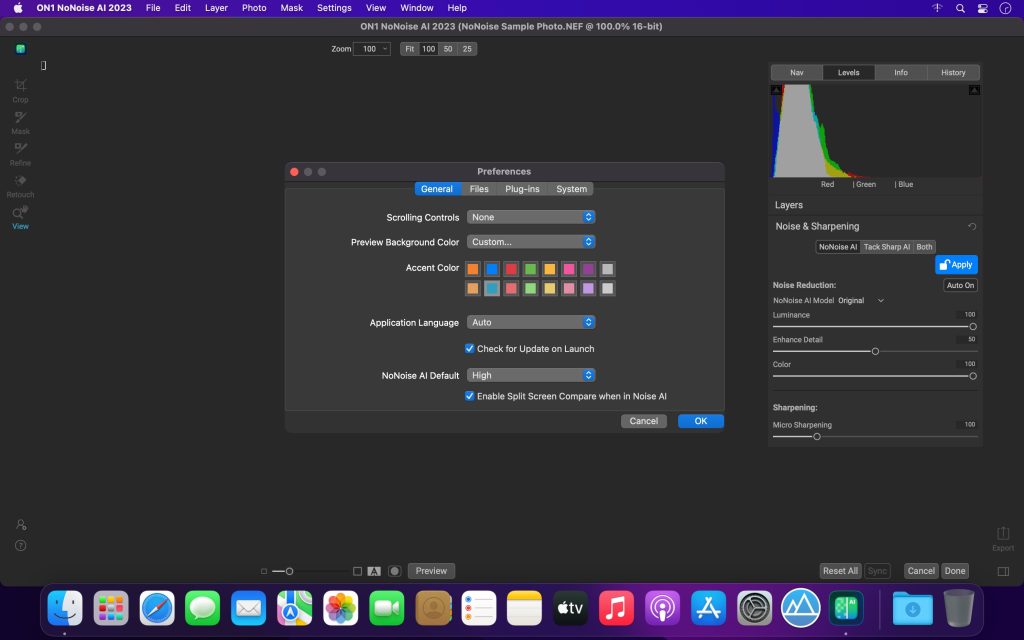 ON1 NoNoise AI 2024 – Ứng dụng khử nhiễu bằng công nghệ AI