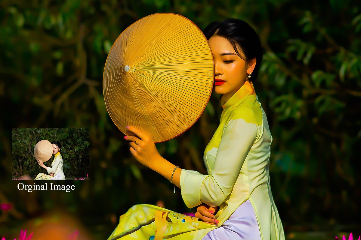 Painterly Oil – Photoshop Action – Action chuyển ảnh thành ảnh sơn dầu