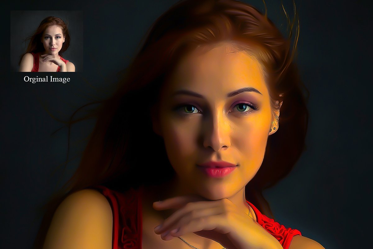 Painterly Oil – Photoshop Action – Action chuyển ảnh thành ảnh sơn dầu