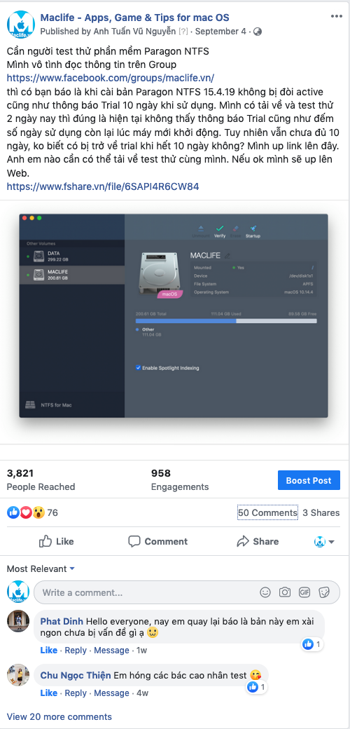 Paragon NTFS v15 – Hỗ trợ ghi lên phân vùng NTFS