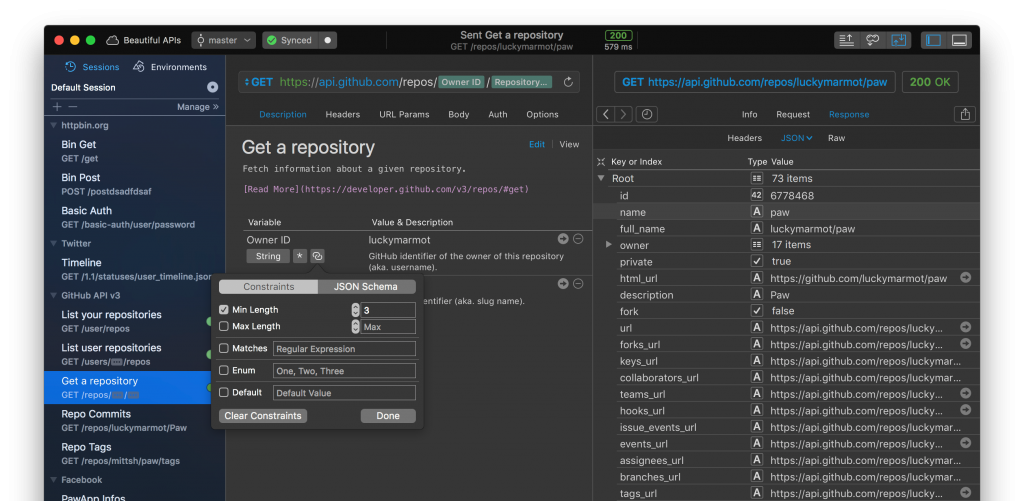 Paw HTTP Client – API tool trên Mac