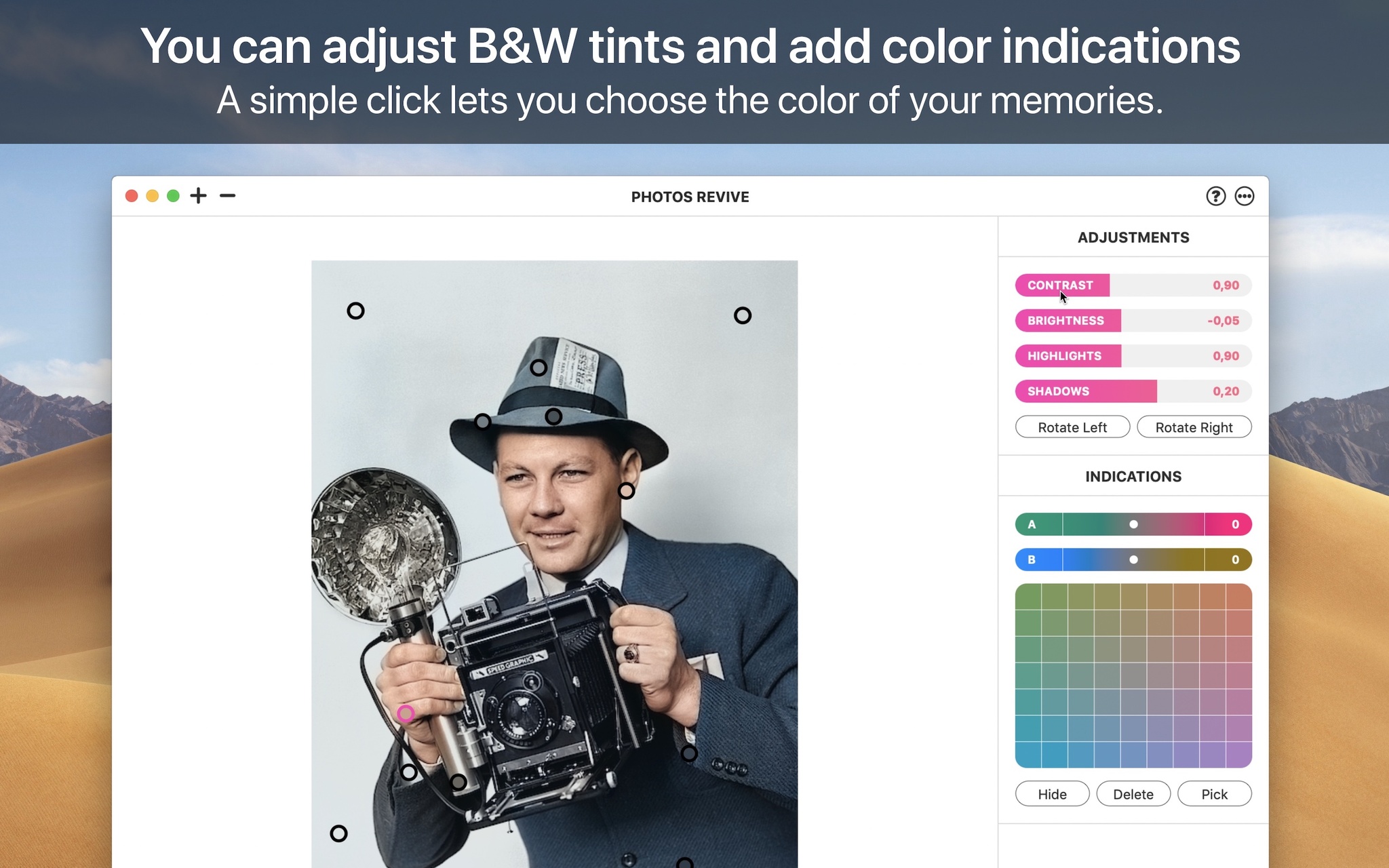 PhotosRevive – Ứng dụng lên màu cho ảnh đen trắng