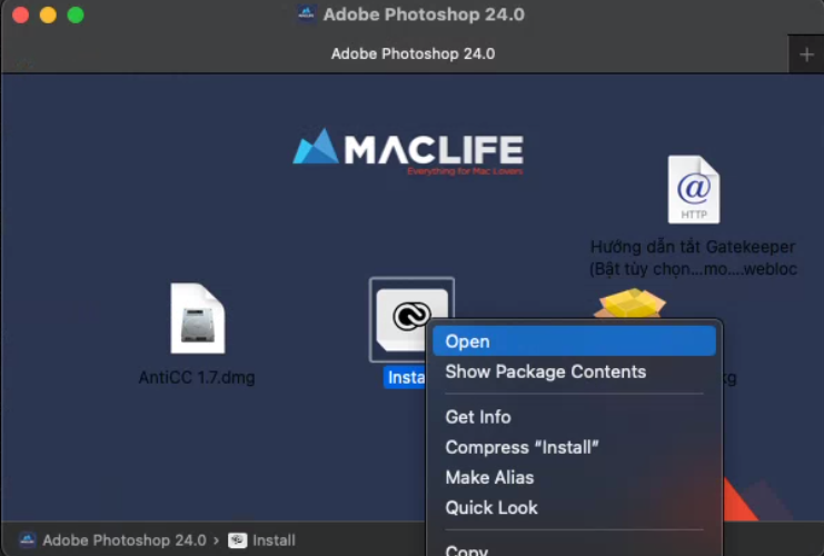 Cài và thuốc bộ Adobe 2022,2023 Native trên Mac Silicon (M1)
