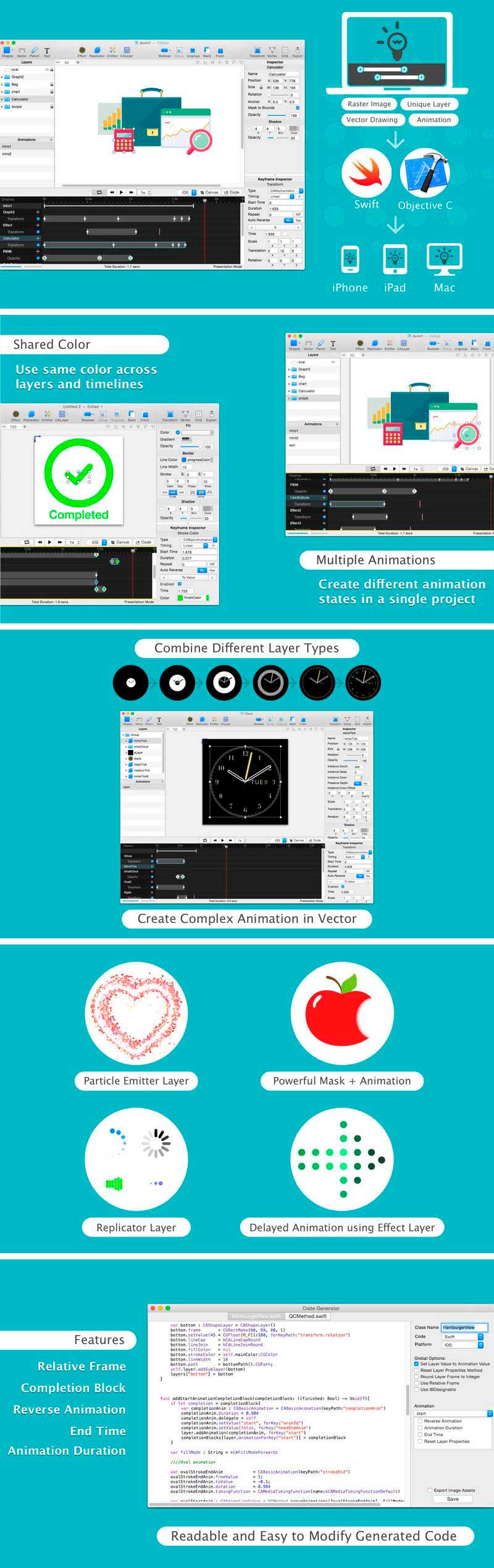 QuartzCode – Chuyển ảnh Vector và ảnh động sang mã Objective-C và Swift code.
