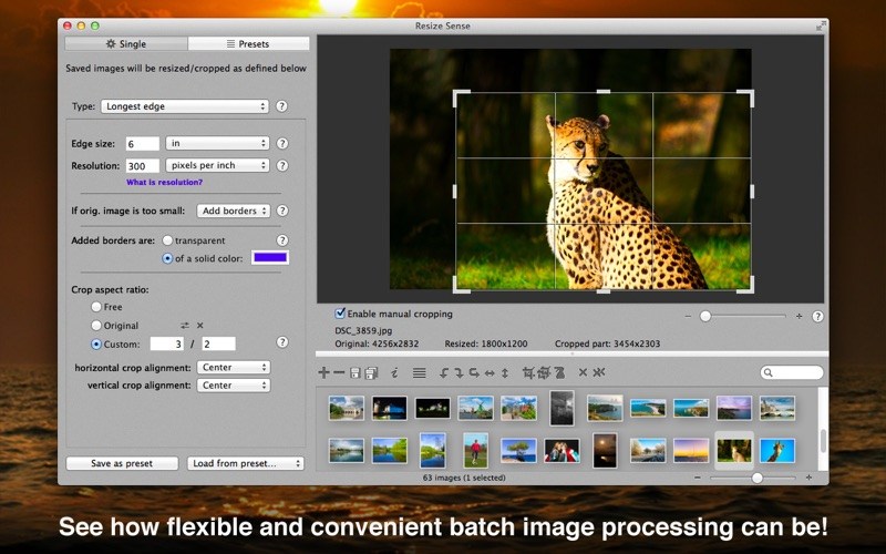 Resize Sense – công cụ resize, crop ảnh hàng loạt