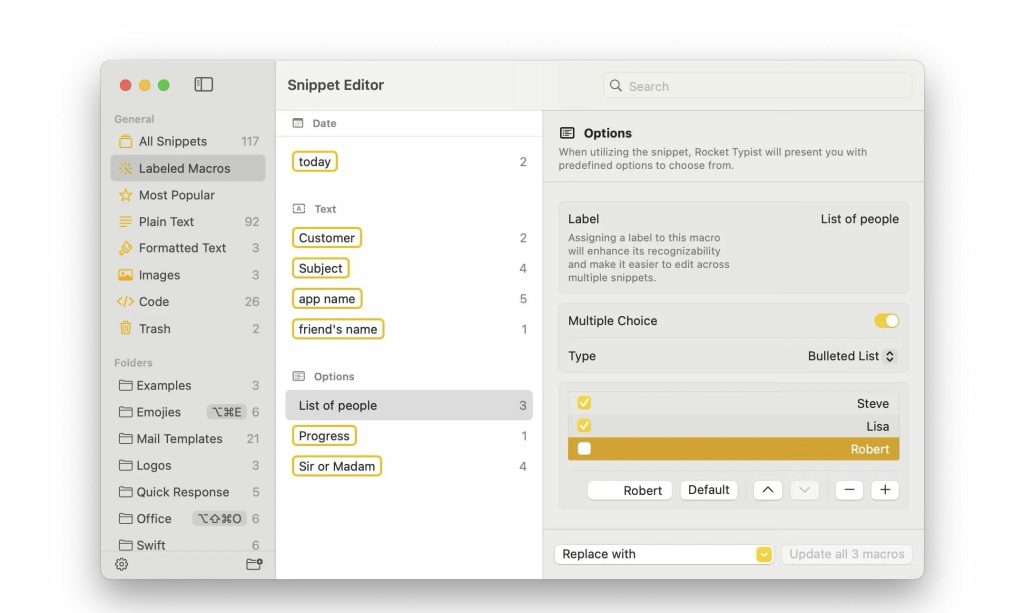 Rocket Typist – Tạo bộ gõ tắt trên Mac dễ dàng