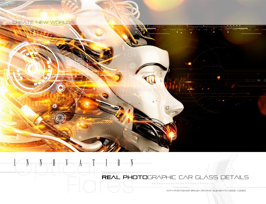 450 Rons Sci-Fi Optical-flares Brushes for Photoshop – 450 Brushes ánh sáng viễn tưởng dành cho Photoshop