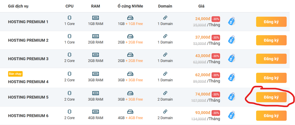 Hướng dẫn mua VPS, Hosting giảm 80%