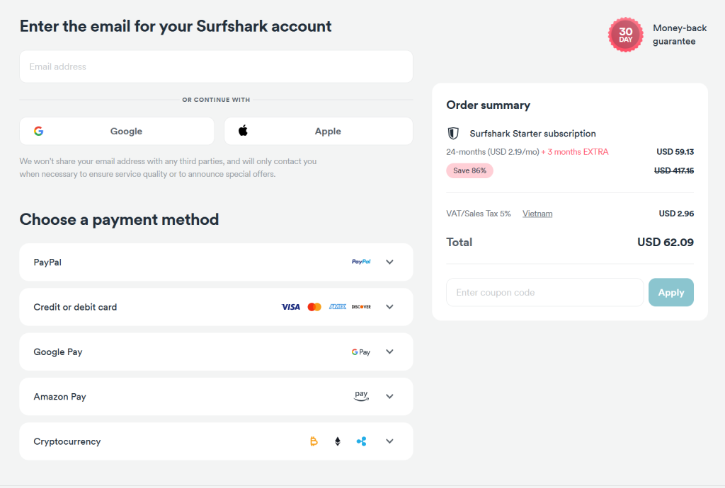 Mua Surfshark Giá tốt