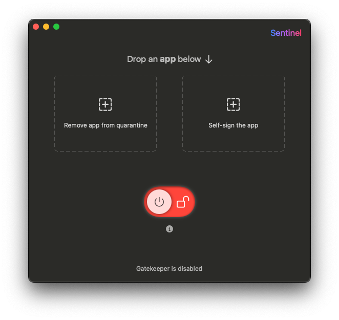 Sentinel – Tool tắt/mở Gatekeeper, Sign app trên Sequoia
