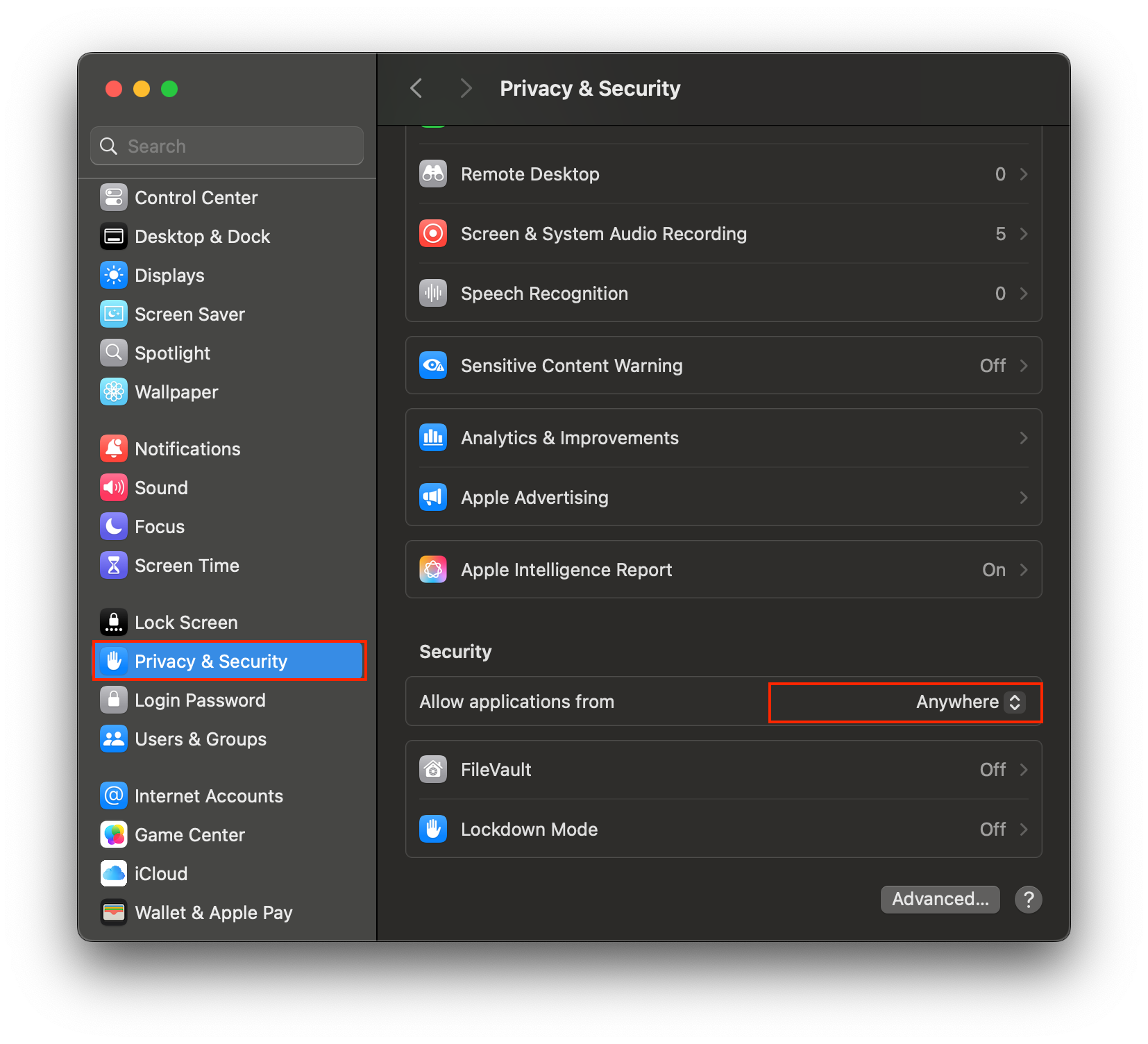 Hướng dẫn tắt gatekeeper trên macOS Sequoia 15