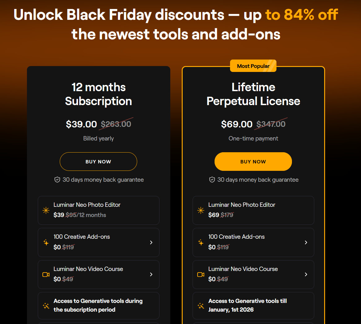 [Black Friday 2024] Bản quyền Luminar NEO lifetime