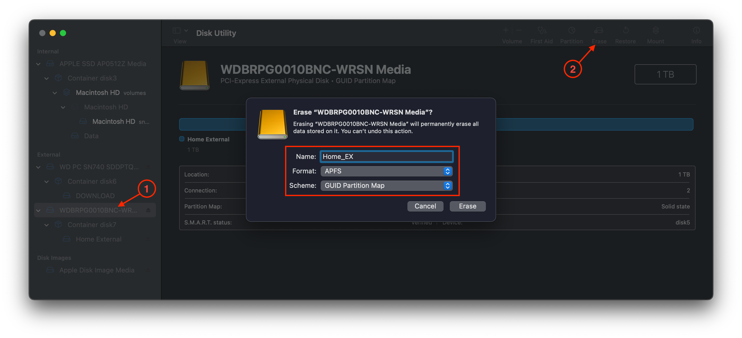 Cách đưa thư mục Home và ứng dụng ra ổ cứng ngoài