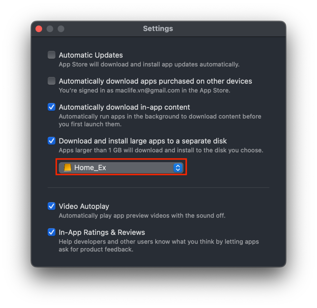 Cách đưa thư mục Home và ứng dụng ra ổ cứng ngoài