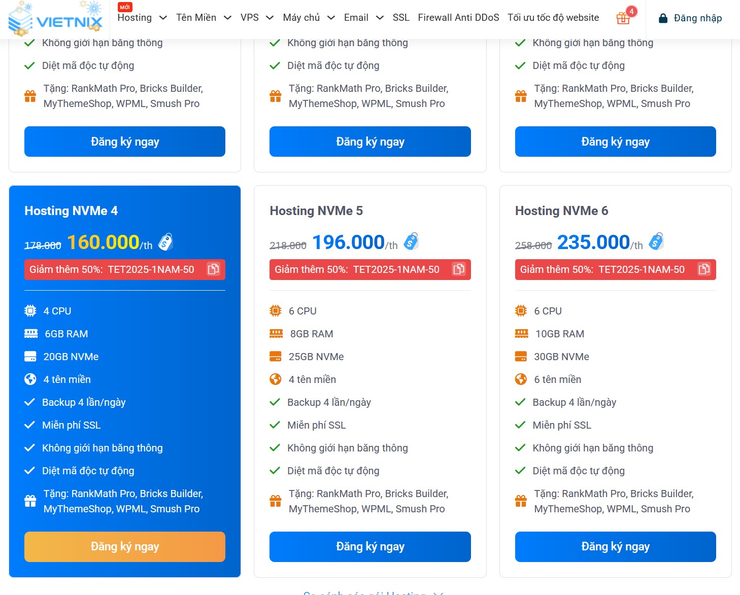 [còn vài tiếng] Hosting, VPS giảm đến 70% [Gia hạn vẫn hưởng ưu đãi này]