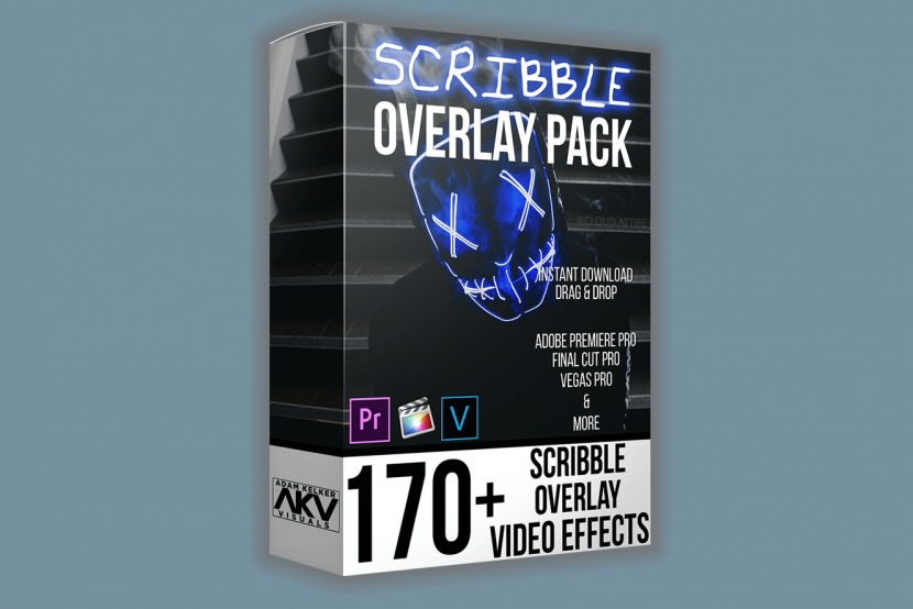 Scribble Overlay Effect Pack – Akvstudios – 170+ Scribble Video Overlay