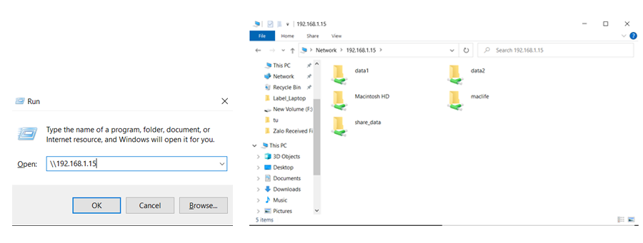 Chia sẻ thư mục dùng chung giữa Mac và Windows