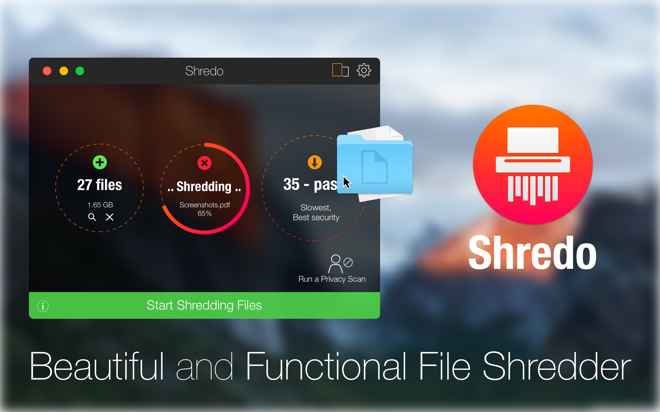 Shredo – Xóa file vĩnh viễn, an toàn