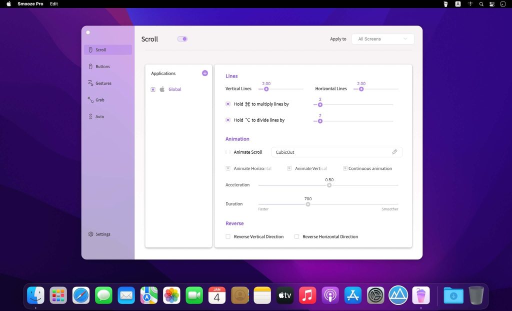 Smooze Pro – Giúp chuột cuộn mượt hơn, thêm nhiều chức năng hơn