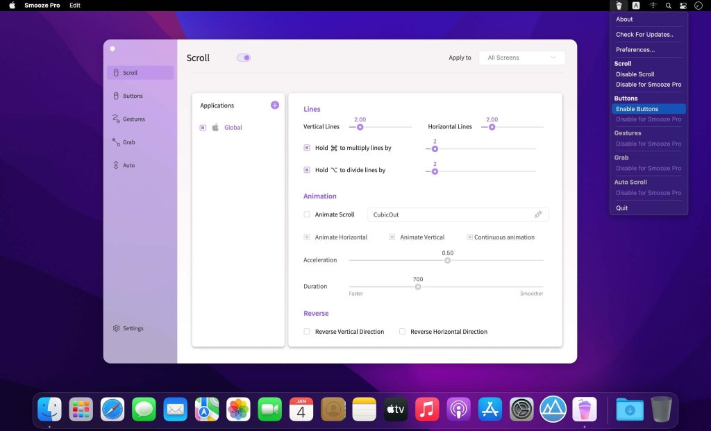 Smooze Pro – Giúp chuột cuộn mượt hơn, thêm nhiều chức năng hơn