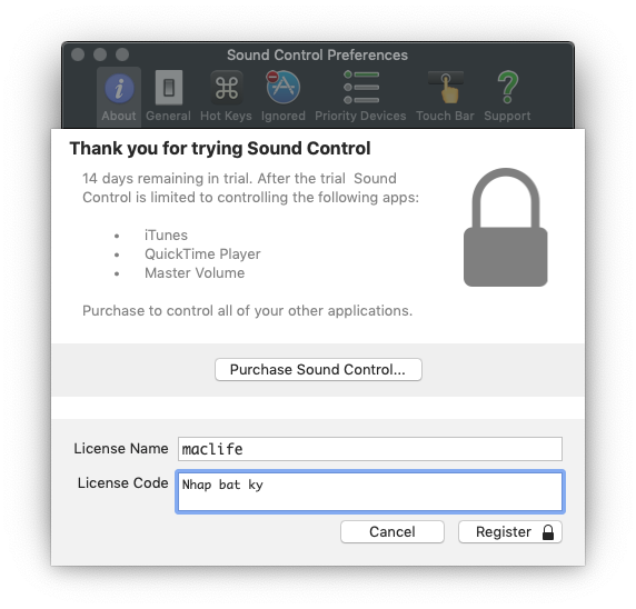 Sound Control – Quản lý tất cả các nguồn phát âm thanh
