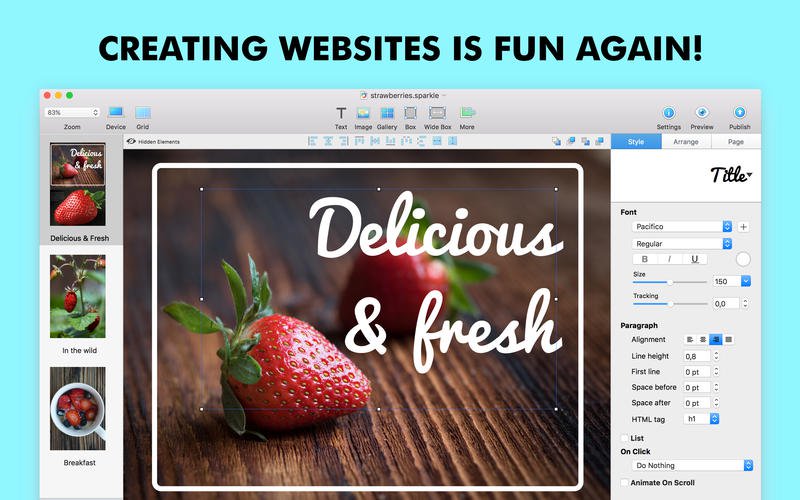 Sparkle Pro – Công cụ hỗ trợ thiết kế Web trực quan