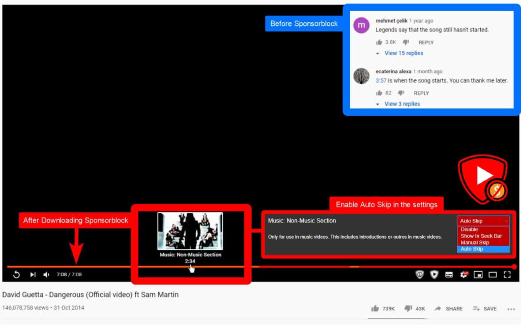 SponsorBlock for YouTube – Tự động bỏ qua quảng cáo Youtube