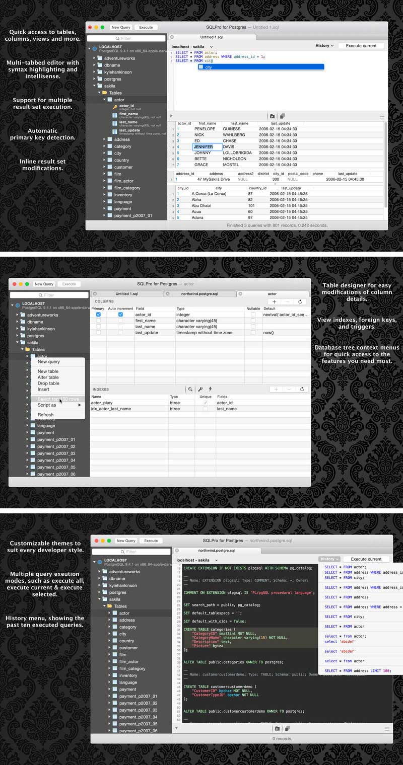 SQLPro for Postgres – PostgreSQL database manager.