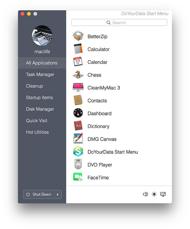 DoYourData Start Menu Professional – Mang Start Menu của Windows lên Mac
