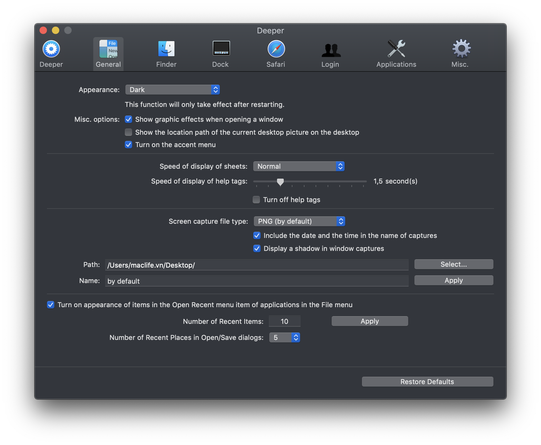[Free] Deeper – Tinh chỉnh các tính năng ẩn trên macOS