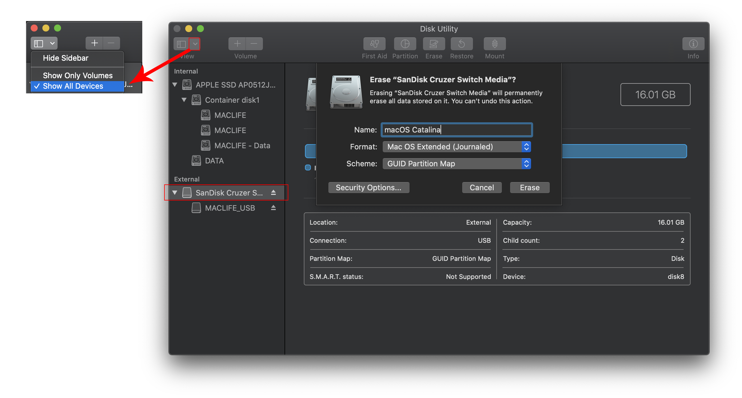 Tạo USB cài macOS Mojave 10.14, Catalina 10.15 trên các máy không được Apple hỗ trợ